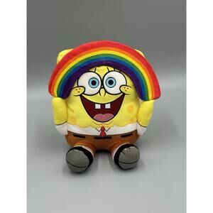 Kidrobot Nickelodeon Spongebob Squarepants 8” Phunny Plush Holding Rainbow